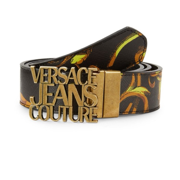 VERSACE JEANS COUTURE Logo- Buckle Leather Belt. NWT - Picture 4 of 4